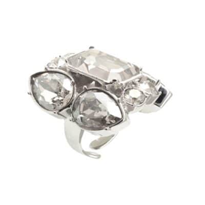 metal and crystal ring by on aura tout vu