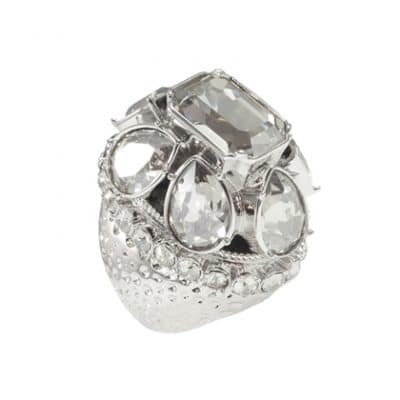 crystal and metal ring by on aura tout vu