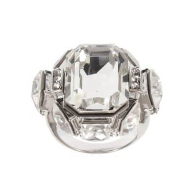 metal and crystal ring by on aura tout vu