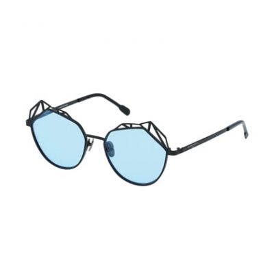 Lunettes de soleil géométriques BLUSH bleu et noire