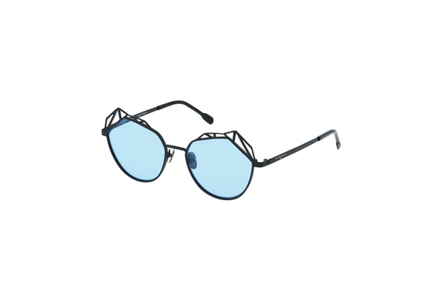 BLUSH blue and black geometric sunglasses