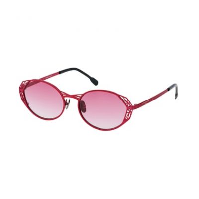 Lunettes de soleil BOMBY géométrique ajourée rouge par on aura tout vu