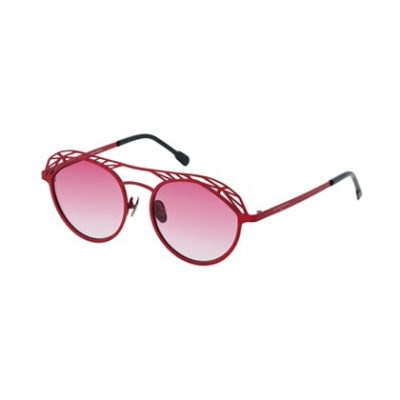 Lunettes de soleil BURGUNDY géométriques rouge par on aura tout vu