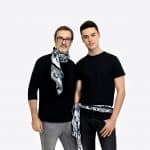 Echarpe BIZIA imprimée de timbres noirs et blancs – Image 4