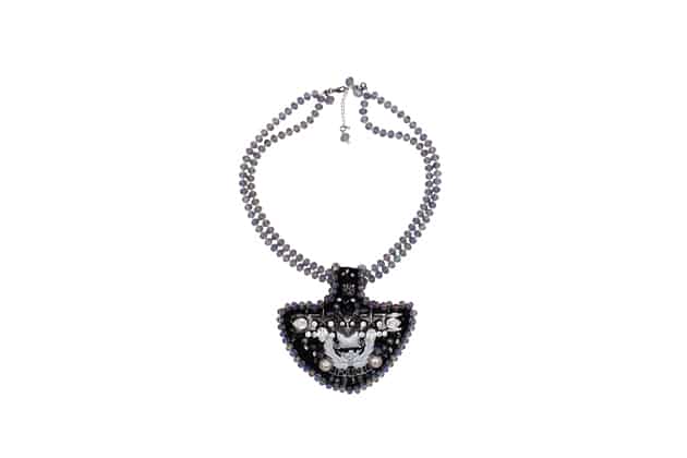 Cat police breastplate with handmade crystals