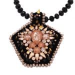 Losange Rose Gold breastplate handmade with crystals