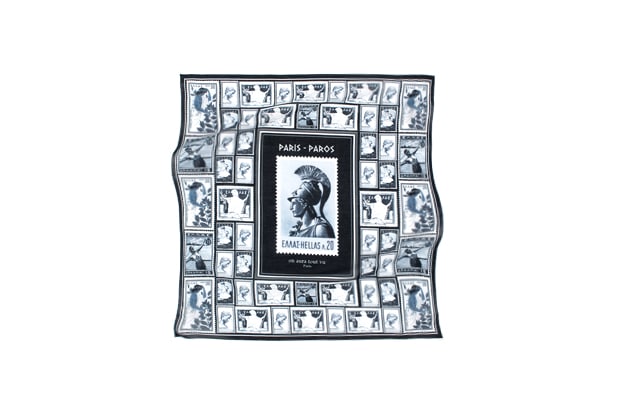 Small BANIA square printed with black and white stamps