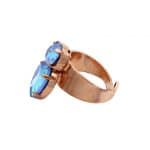 Bague BAKTA ornée de cristaux bleu Méditerranée – Image 2