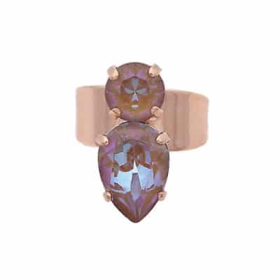 bague bleu changent en cristal par on aura tout vu