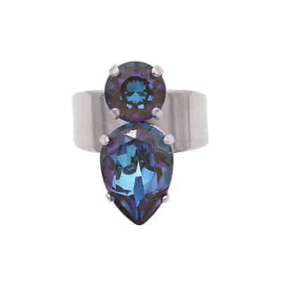 Ring MADHAVI Iridescent Blue