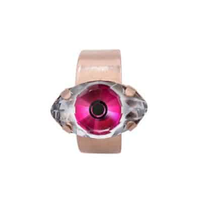 evil eye ring pink and metal gold pink by on aura tout vu