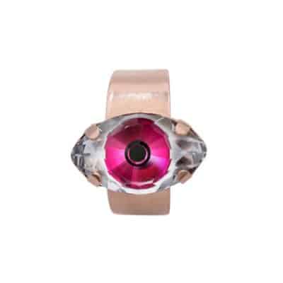 bague evil eye rose et metal gold rose par on aura tout vu