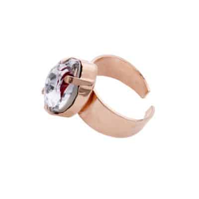 bague evil eye rose et metal gold rose par on aura tout vu