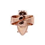 bague en cristaux opale blanc irisé metal rose gold par on aura tout vu