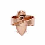 bague strass blanc pailletes et patina metal rose gold par on aura tout vu