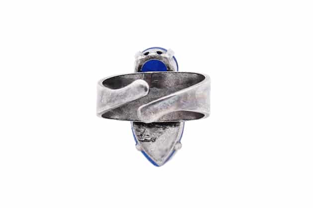 Bague BICH ornée de cristaux émaillés bleu Roi – Image 3