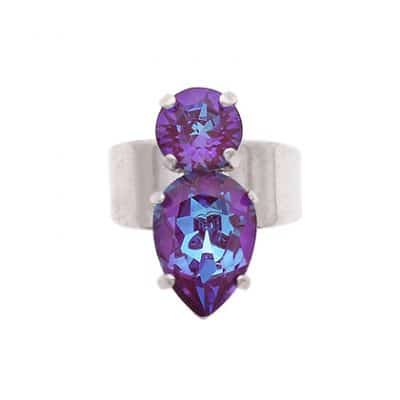 Bague MADHAVI Violet irisé