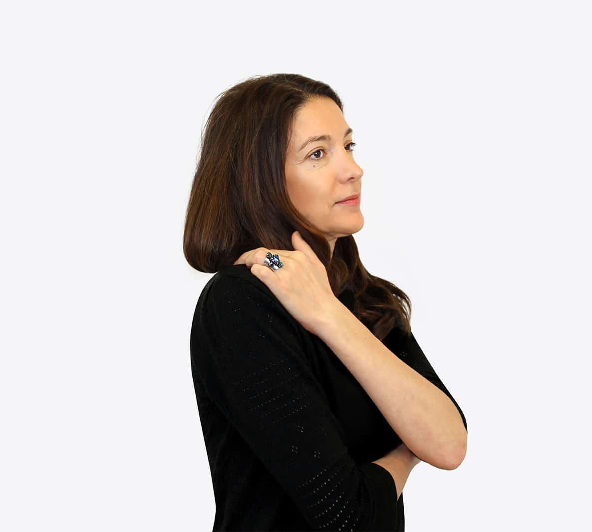 Bague BINE ornée de cristaux bleus – Image 5