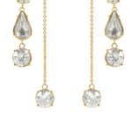 Boucles d’oreille AVIVA ornées de cristaux blancs – Image 3