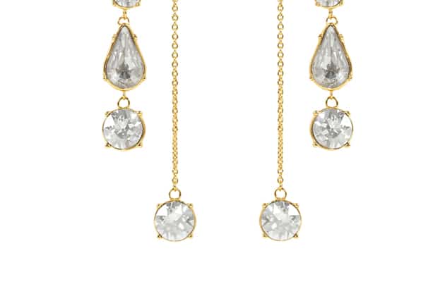 Boucles d’oreille AVIVA ornées de cristaux blancs – Image 3