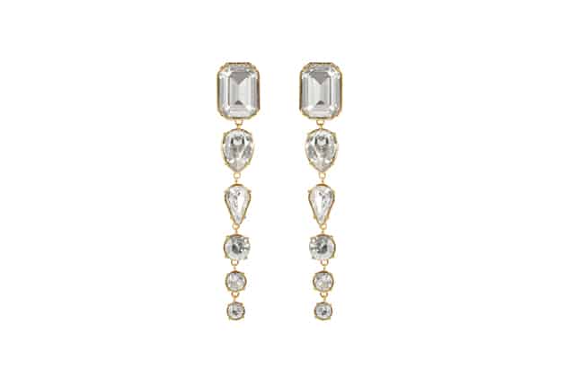AMAYA earrings in crystal and gold metal by on aura tout vu