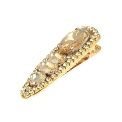 CARIN champagne rhinestone hair clip