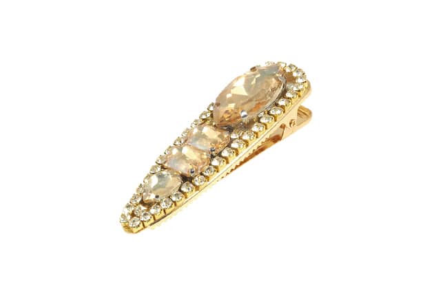 Pince à cheveux CARIN en strass champagne