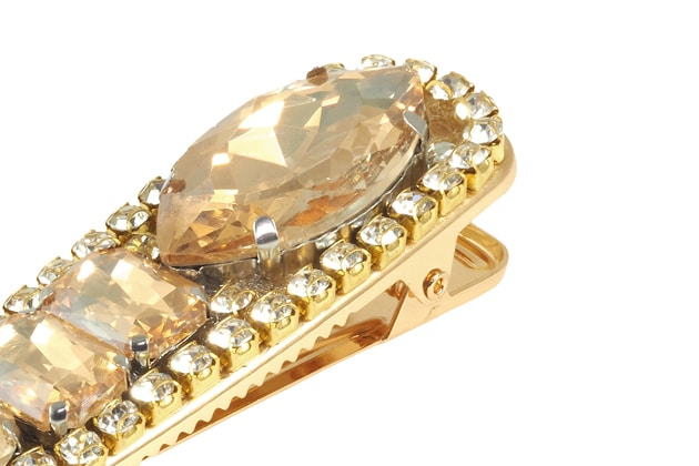 Pince à cheveux CARIN ornée de strass champagne – Image 2