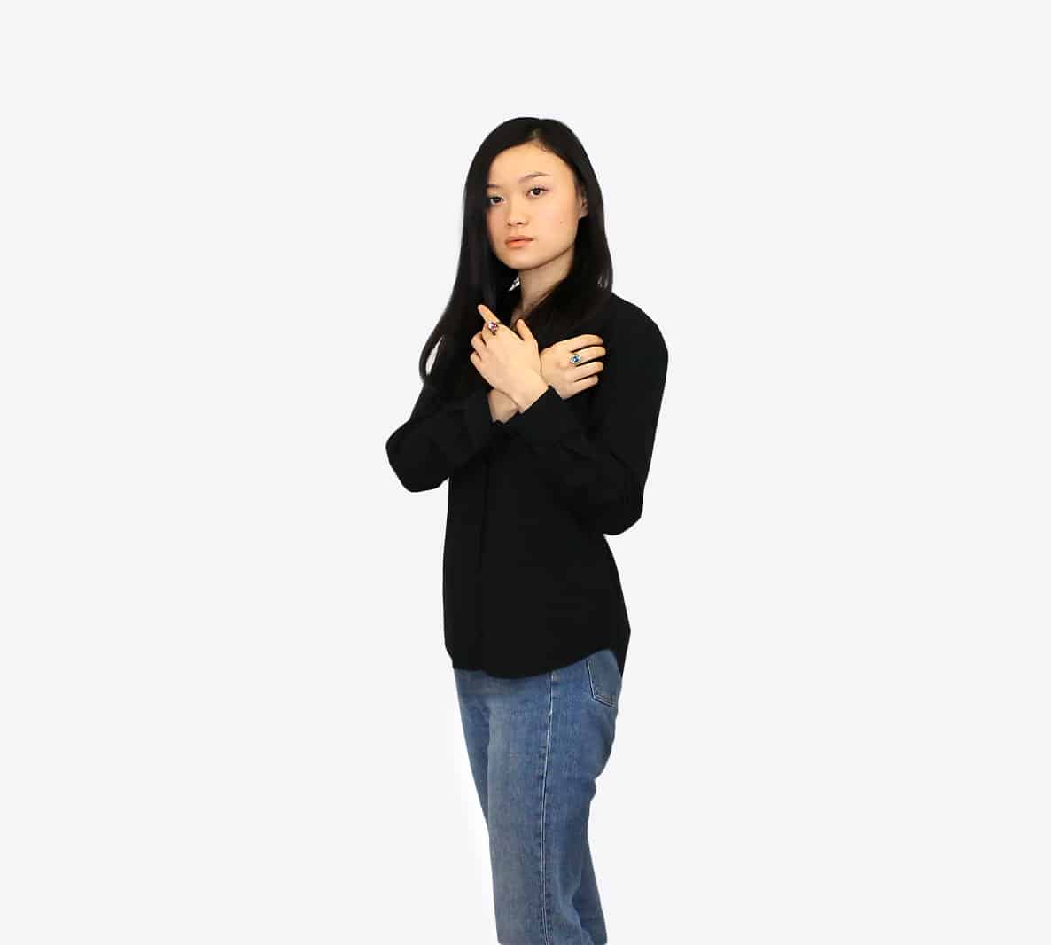 Bague BESSY ornée d'un cristal bleu – Image 5