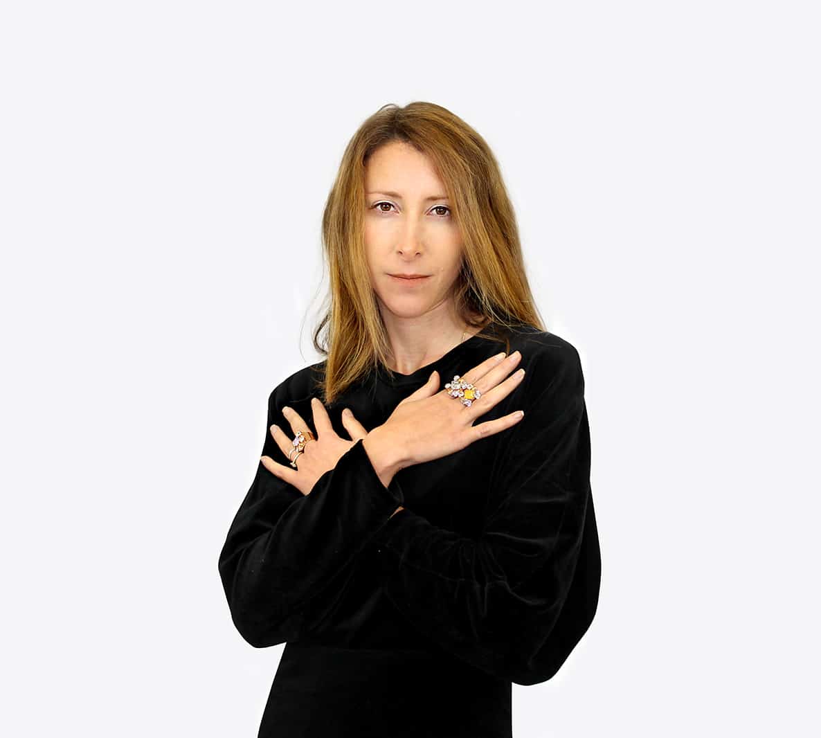 Bague BITOU ornée de cristaux blancs – Image 4