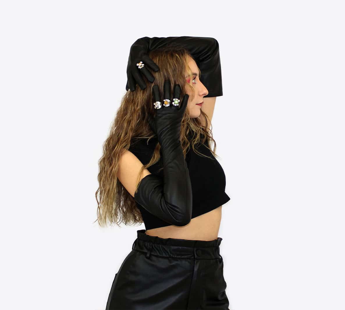 Bague BEYDA ornée de cristaux champagne – Image 4