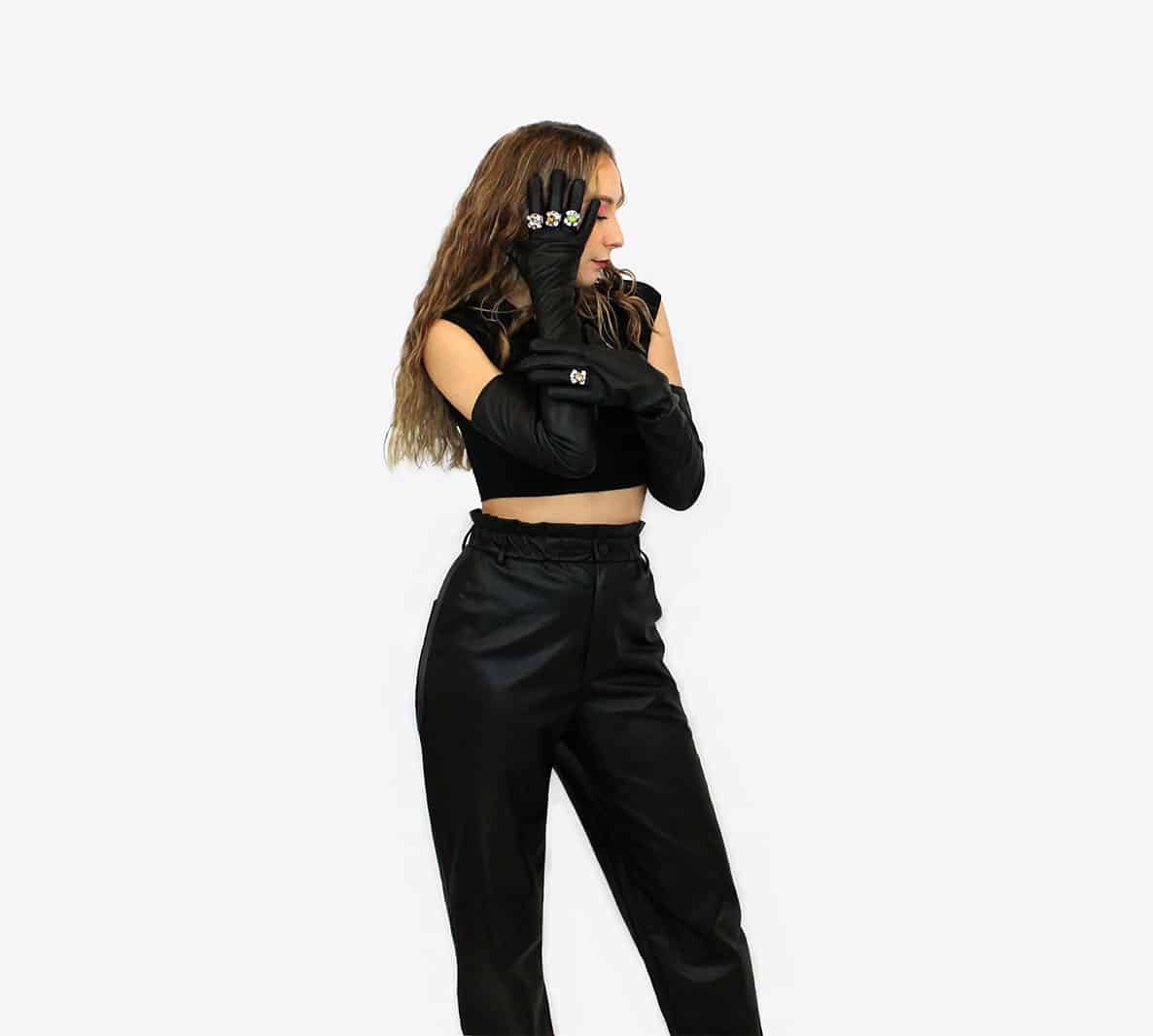 Bague BEYDA ornée de cristaux champagne – Image 6