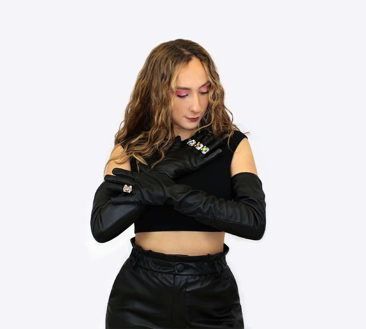 Bague BEYDA ornée de cristaux champagne – Image 5