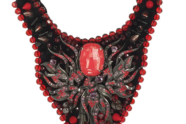 Plastron CINTYA brodé de perles et de cristaux – Image 2