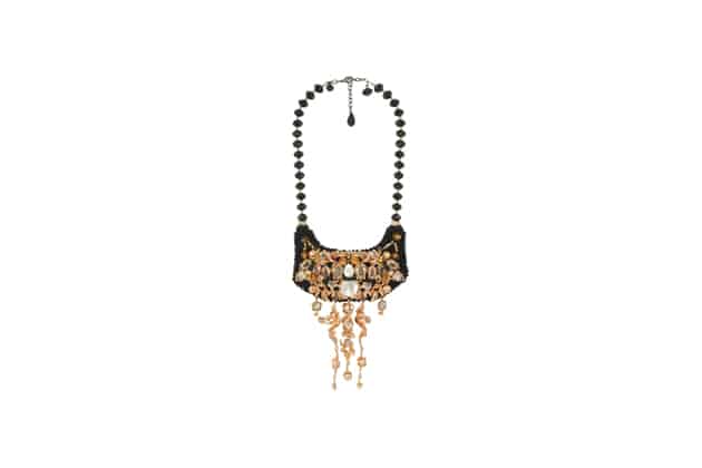 necklace breastplate necklace rose gold and black mother of pearl by on aura tout vu