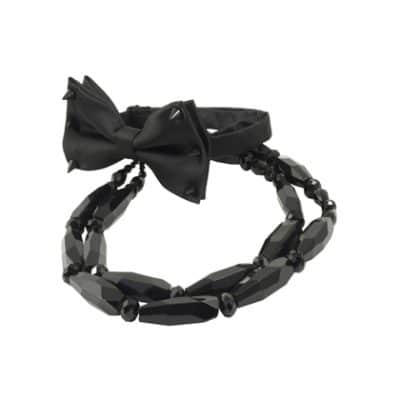 Bowtie black harness beads by on aura tout vu