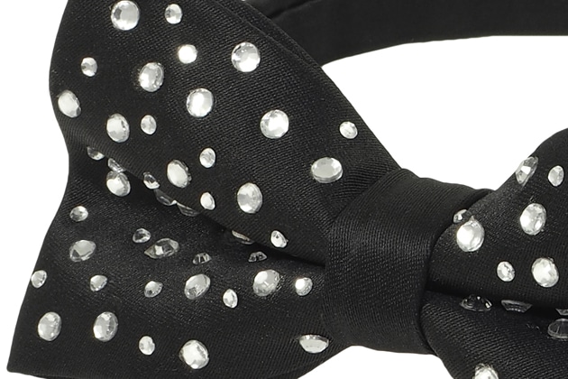 Nœud Papillon COLLINS noir réhaussé de strass blancs – Image 3