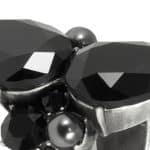 Bague ELISABETH ornée de perles et de cristaux noirs – Image 2