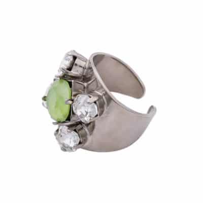 coctali rhinestone ring in matal by on aura tout vu