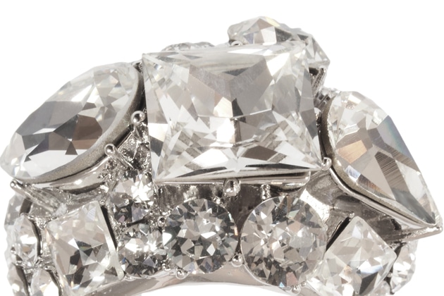 Bague SISI ornée de cristaux blancs – Image 3