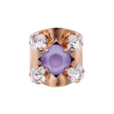 Cocktail ring with square parma crystals by on aura tout vu