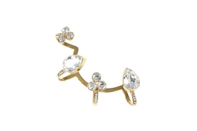 Four finger outlet gold ring