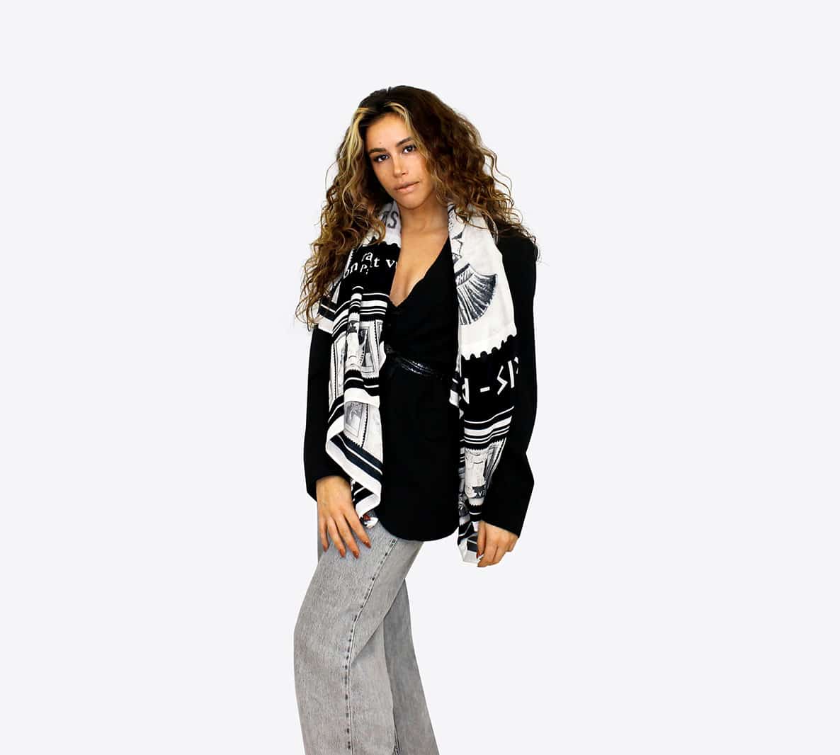 Etole ELAO imprimée de timbres noirs et blancs – Image 7