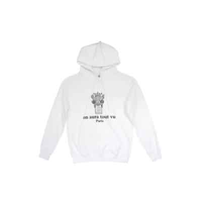 sweatshirt logo on aura tout vu