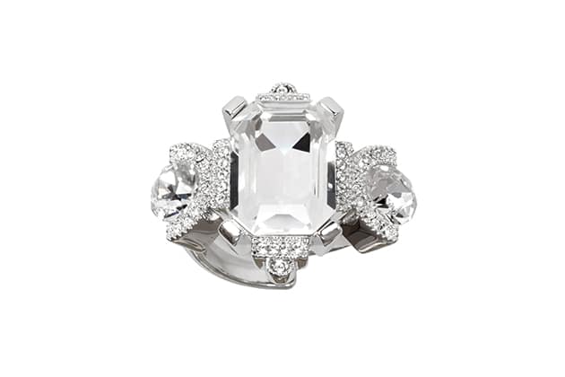 Bague ASSA ornée de cristaux blancs – Image 2