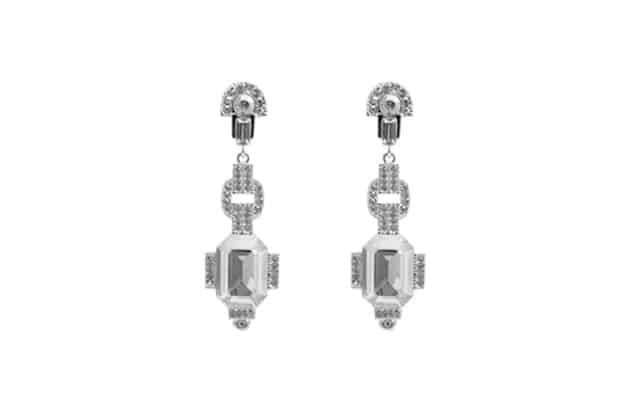 GATSBY earrings with white crystals