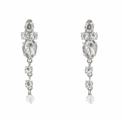 earring white crystals pearls on aura tout vu jewelry