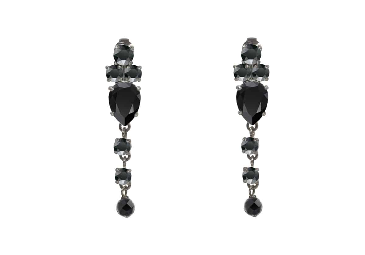 pear-shaped crystals and pearls earrings jewels on aura tout vu