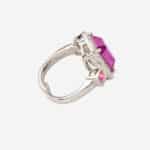 bague en metal et cristal rose par moulin rouge by on aura tout vu