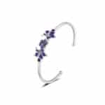 Bracelet Dorian cristaux et fleurs Datura violettes – Image 2
